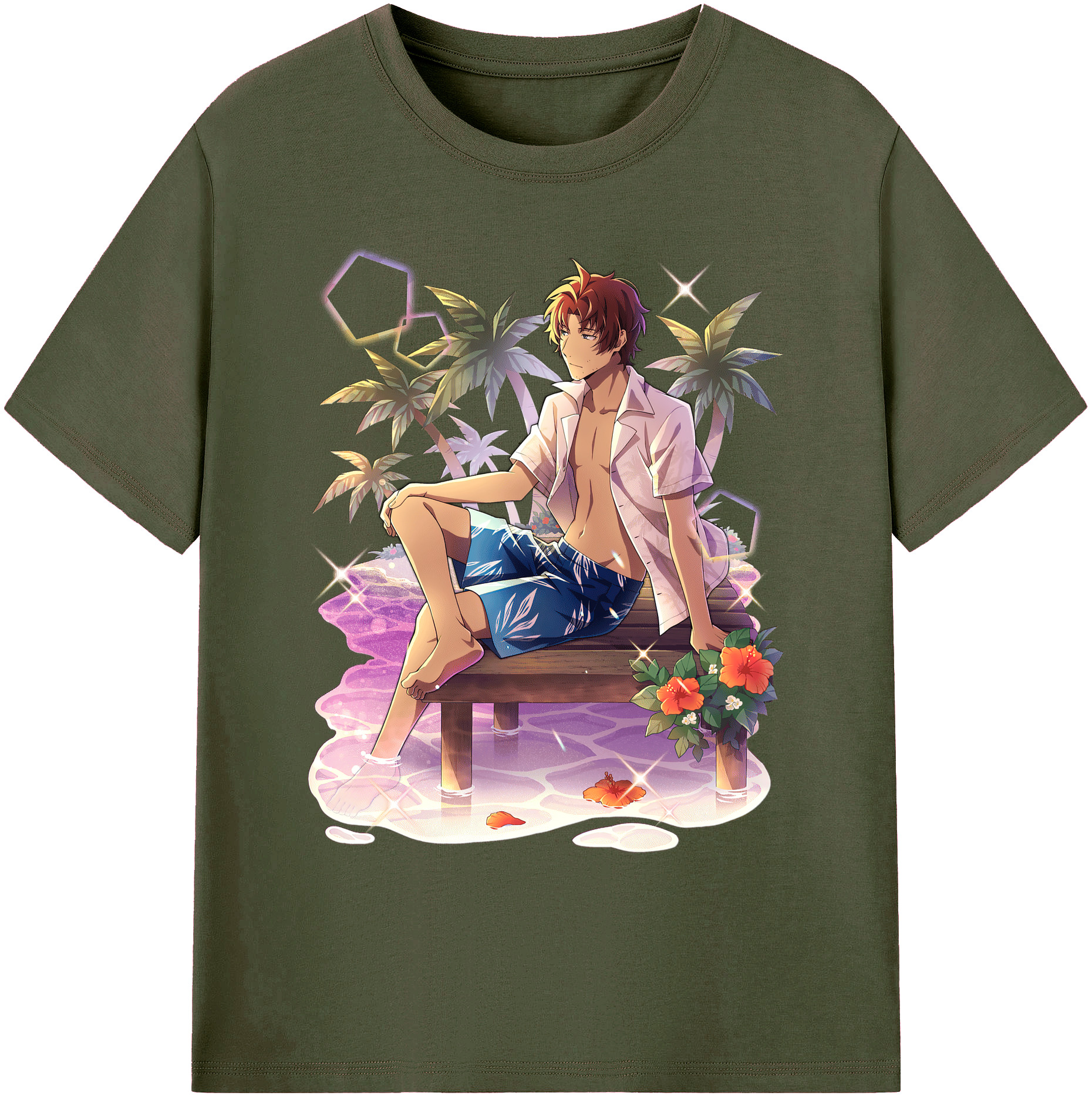（画像用） 文豪ストレイドッグス Bungo Stray Dogs 綿100％ メンズ半袖Tシャツ｜肌触りやわらか＆通気性